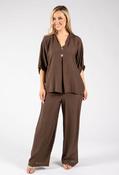 Gold Button Co-Ord Set - Brown / L/XL image