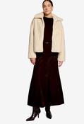 Faux Suede Midi Skirt - Chocolate Plum / 34 image
