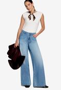Wide Leg Jeans - Middle Blue Denim / 38 image
