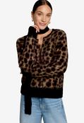 Fluffy Leopard Knit Cardigan - Leopard / 44 image