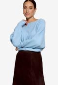 Batwing Sleeve Knit Jumper - Blue / M image