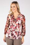 Champi Zip-Up Blouse - Red Mix / 18 image