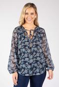 Quinoa Floral Blouse - Dark Blue / 16 image