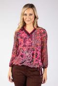 Beach Floral Print Top - Red Mix / 14 image