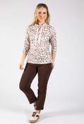 Onara Leopard Print Knit Top - Taupe Mix / 16 image