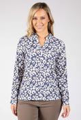 Leopard Print Blouse - Blue/Beige / 10 image