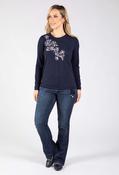 Orla Floral Knit Top - Navy / 14 image