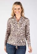 Riki Half Zip Knit Top - Taupe Mix / 12 image