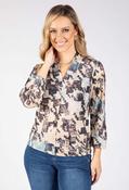 Elaris Abstract Print Knit Top - Blue Mix / 16 image