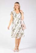 Floral Linen Look Dress - Green Mix / F/S