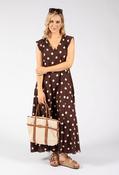 Polka Dot Summer Dress - Brown / F/S image