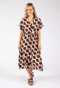 Geometric Print Shirt Dress - Brown / F/S image