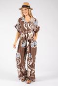 Abstract Print Trousers - Brown / F/S image