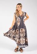 Abstract Print Summer Dress - Navy / F/S image