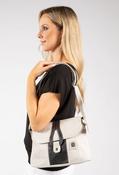 Multi Pocket Faux Leather Bag - Grey / F/S image