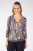 Emir Tiger Print Top - Jeans Mix / 18