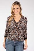Emir Leopard Print Top - Black Mix / 18 image