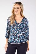 Emir Leopard Print Top - Jeans Mix / 14 image