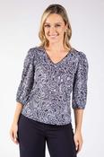 Fantasie Abstract Print Top - Navy Mix / 18 image