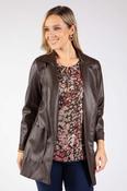 Brooklyn Faux Leather Jacket - Chocolate / 18