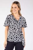 Johann DG Cowl Neck Top - Navy / 16