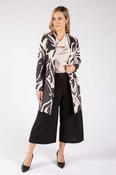 Zebra Print Longline Jacket - Ecru / 14