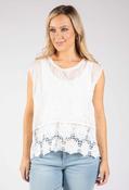Sleeveless Embroidered Top - White / F/S image
