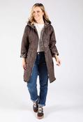 Hooded Quilted Coat - Chocolate / F/S image