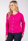 Goldy Cable Knit Cardigan - Fushia / 12 image