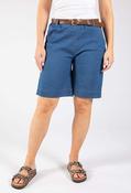 Belted Denim Bermuda Shorts - Denim / 2XL image