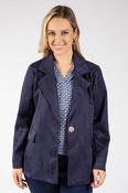 Faux Suede Blazer - Navy / L/XL