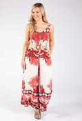 Palm Print Jumpsuit - Red Mix / F/S image