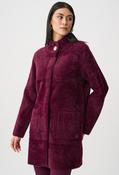 Faux Fur Coat - Burgundy / XS image