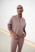 Scuba Jersey Boxy Sweatshirt - Taupe / S image