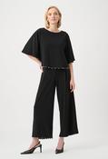 High-waisted Pleated Trousers - Black / 12 image
