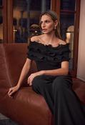 Ruffled Off-shoulder Top - Black / 12 image