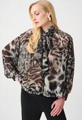 Animal Print Boxy Blouse - Grey Mix / 14 image