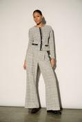 Plaid High-waisted Trousers - Beige Mix / 16 image