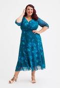 Helena Curve+ Midi Dress - Teal Mix / 12 image