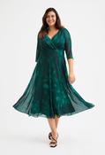 Helena Curve+ Midi Dress - Deep Green / 26 image
