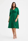 Cowl Neck '1940s' Dress - Green / 12