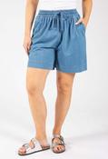 Pull On Denim Shorts - Light Denim / S image