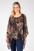 Leopard Silk Blouse - Black / F/S image