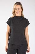 Matty Short Sleeve Knit Top - Grey / M image