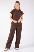 Matty Fine Knit Trousers - Brown / XL image