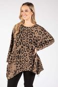 Leopard Print Oversized Top - Taupe / F/S image
