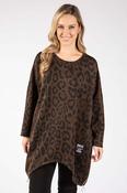 Leopard Print Oversized Top - Brown / F/S image