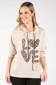 Love Leopard Hoodie - Beige / F/S