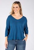 Fine Knit V-Neck Jumper - Blue / F/S image