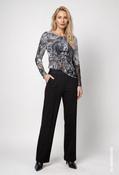 Wide Leg Pull On Trousers - Black / 36 image